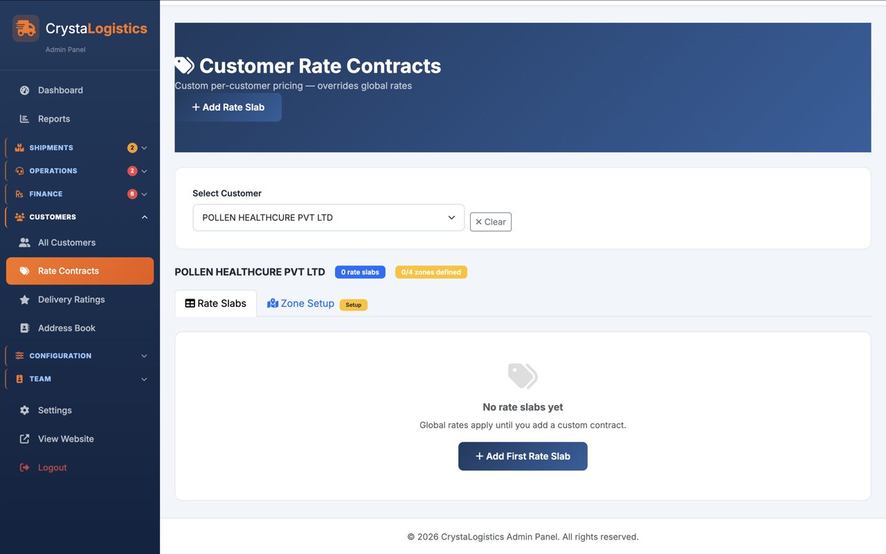 CrystaLogistics admin