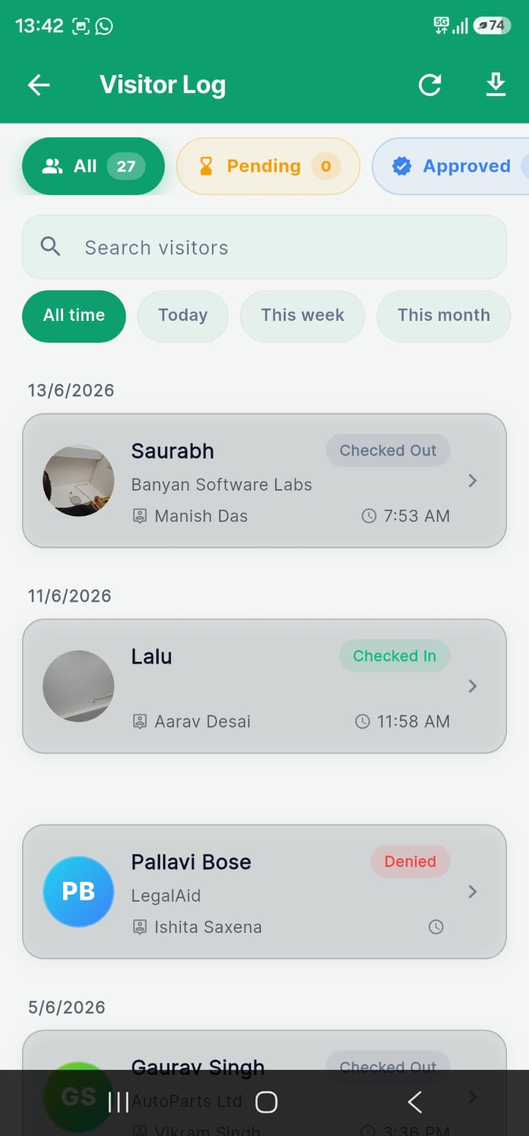 SignShield app screen